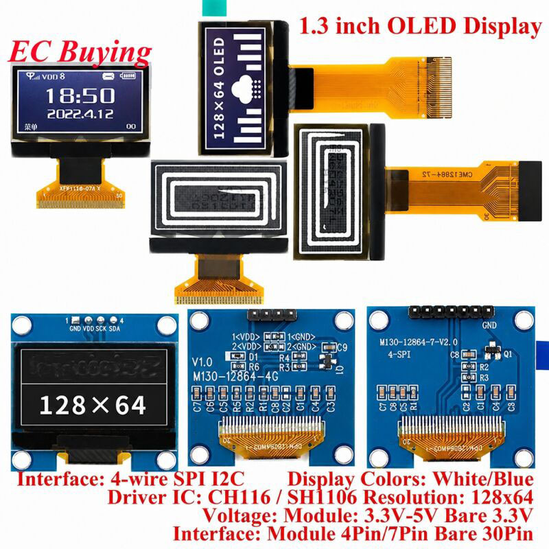 I2C Lcd Display - Modulo OLED da 1,3 pollici Display