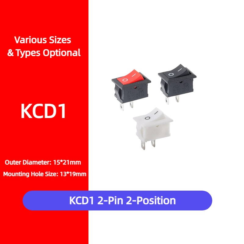 Diy Boat Electronics - 5 Pezzi KCD1 Interruttore a Bilanciere