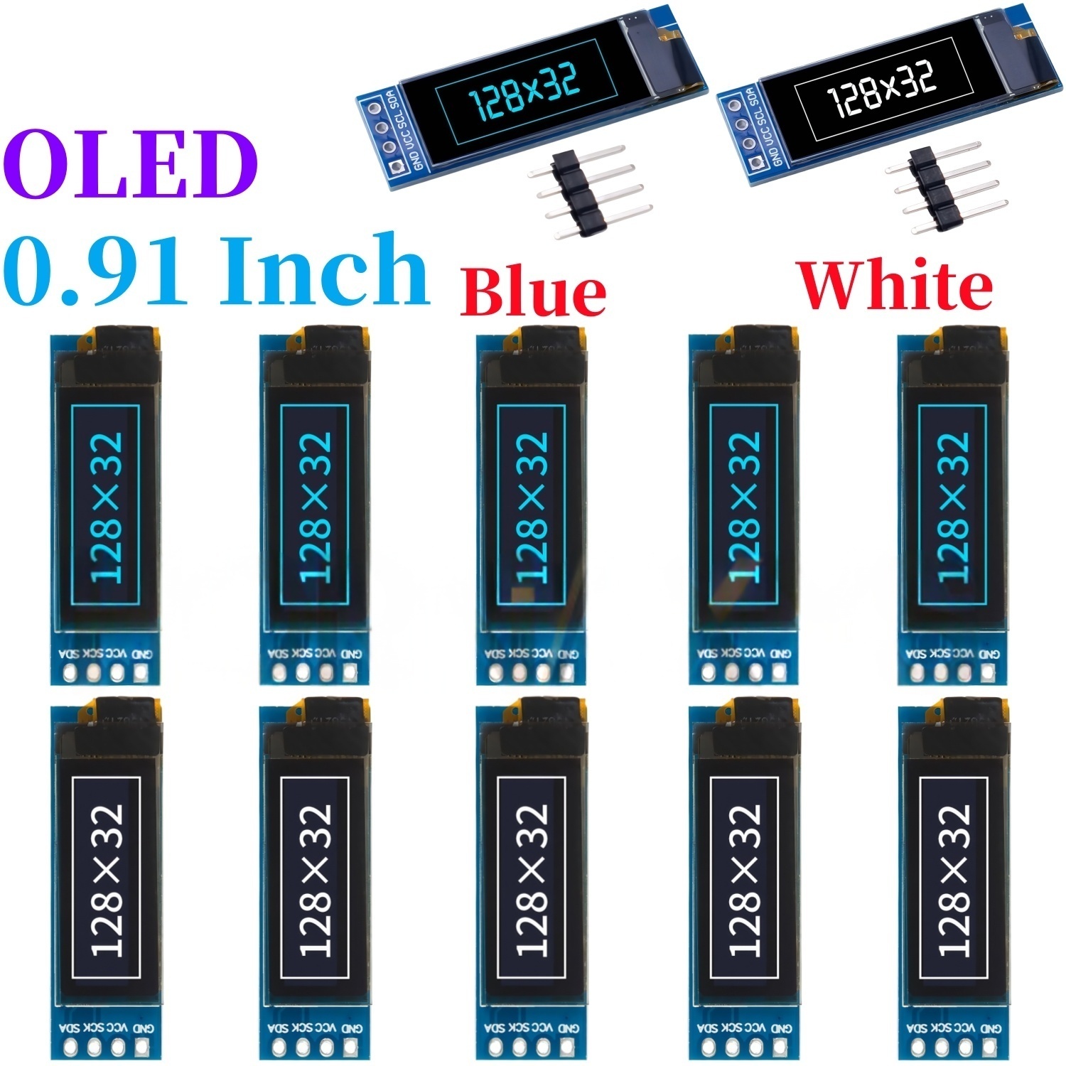 I2C Lcd Display - Display OLED LCD Bianco / Blu