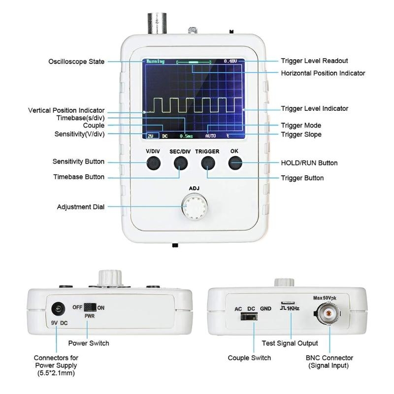 Oscilloscope Dso Mini - analizzatore logico mini oscilloscopio digitale portatile