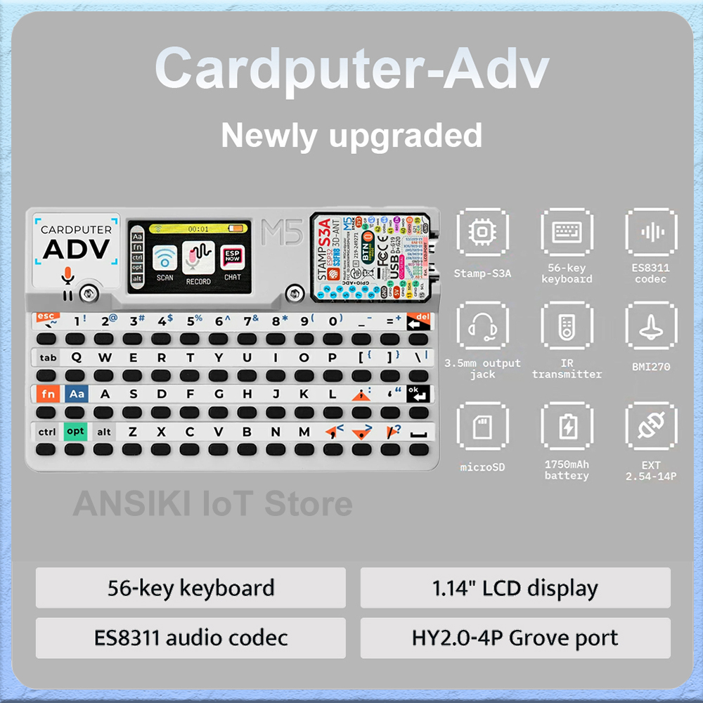 Diy Electronics Kits - M5Stack Cardputer-Adv Computer Programmabile Stamp-S3A con