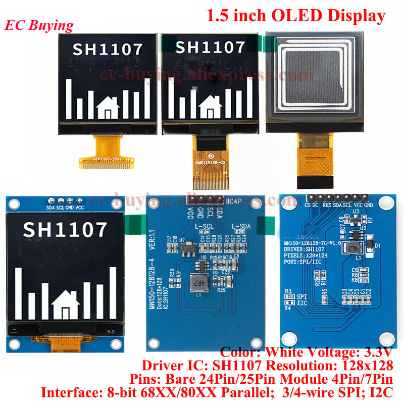 I2C Lcd Display - Modulo Display OLED LCD Bianco da