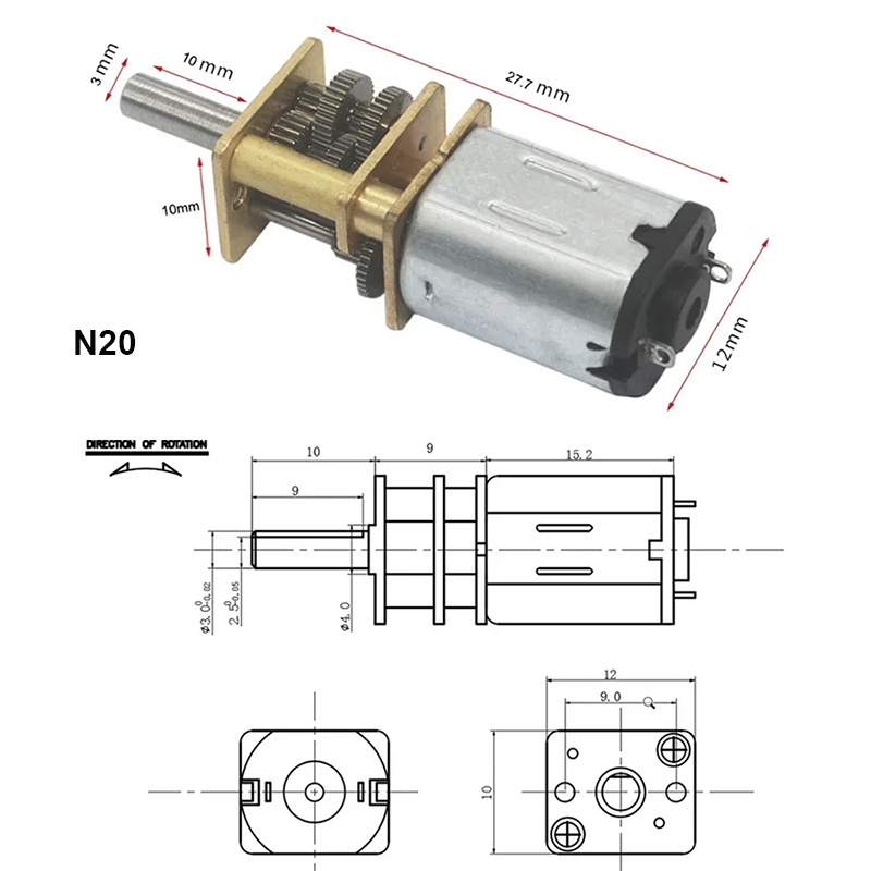 6V 12V 15-6000RPM GA12-N20 DC  - Diy Boat Electronics recensione e prezzo